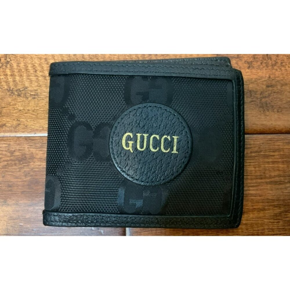 Gucci Authentic Black Leather Off The Grid Bi-Fold Wallet